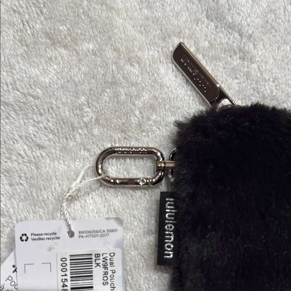 Lululemon Black Furry Keychain Pouch - Picture 2 of 4